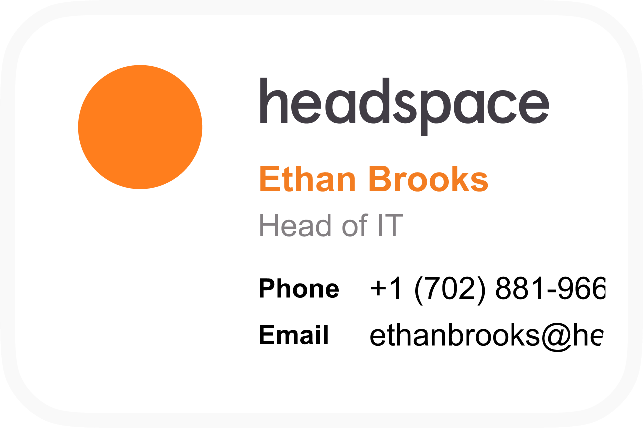 Headspace email signature – Andy Puddicombe